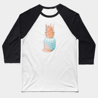 Pineapple Cute Painted Pineapple, Teal & Peach color, dipped in peach and teal graphic design, available on many products Baseball T-Shirt